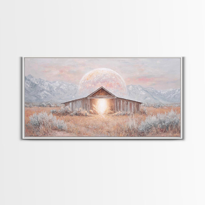 Radiant Manger Sky – Framed Canvas Print – Christian Christmas Art – Christian Wall Art – Christmas Art – Christian Art Canvas – Christian
