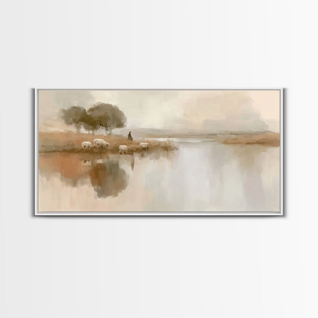 Fields Of Mercy, Framed Canvas Print, Christian Art Canvas, Christian Wall Art, Christian Christmas Art, Jesus Painting, Christmas Art Prin