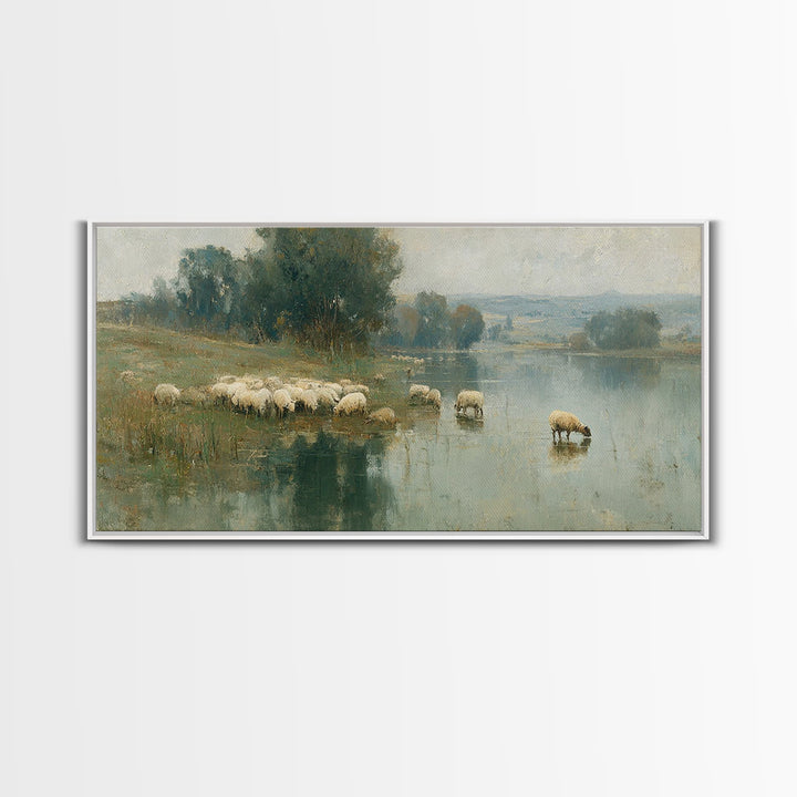 Still Waters Peace | Framed Canvas Print | Christian Wall Art | Christian Art Canvas | Christian Art | Christian Paintings | Christian Deco