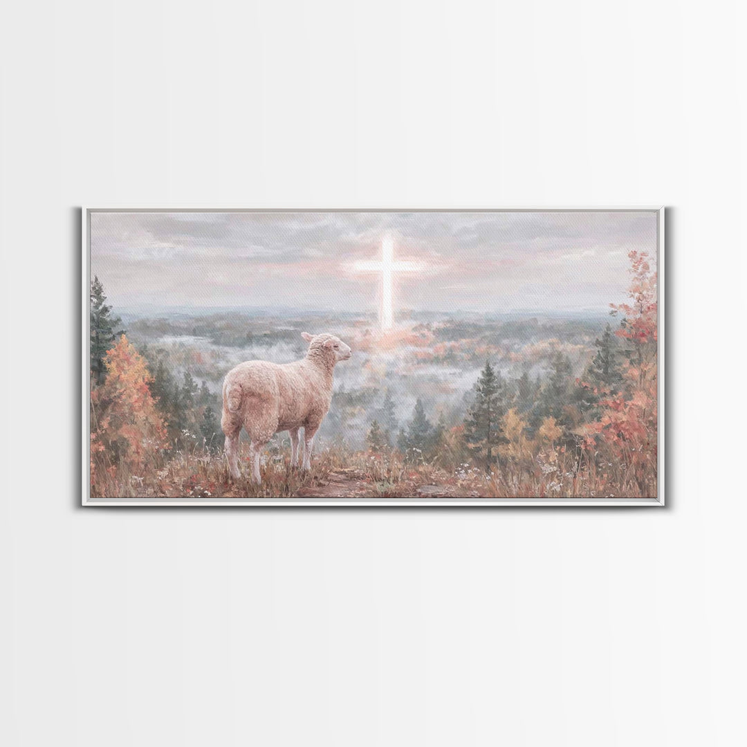 Radiant Crosslight – Framed Canvas Print – Christian Wall Art – Christian Art Canvas – Christian Art Painting – Christian Decor – Christian