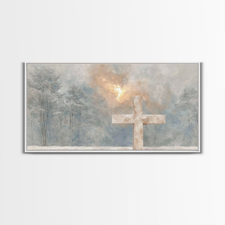 Holy Dawn – Framed Canvas Print – Christian Wall Art – Christian Art Canvas – Christmas Art – Christian Christmas Art – Subtle Christian Ar