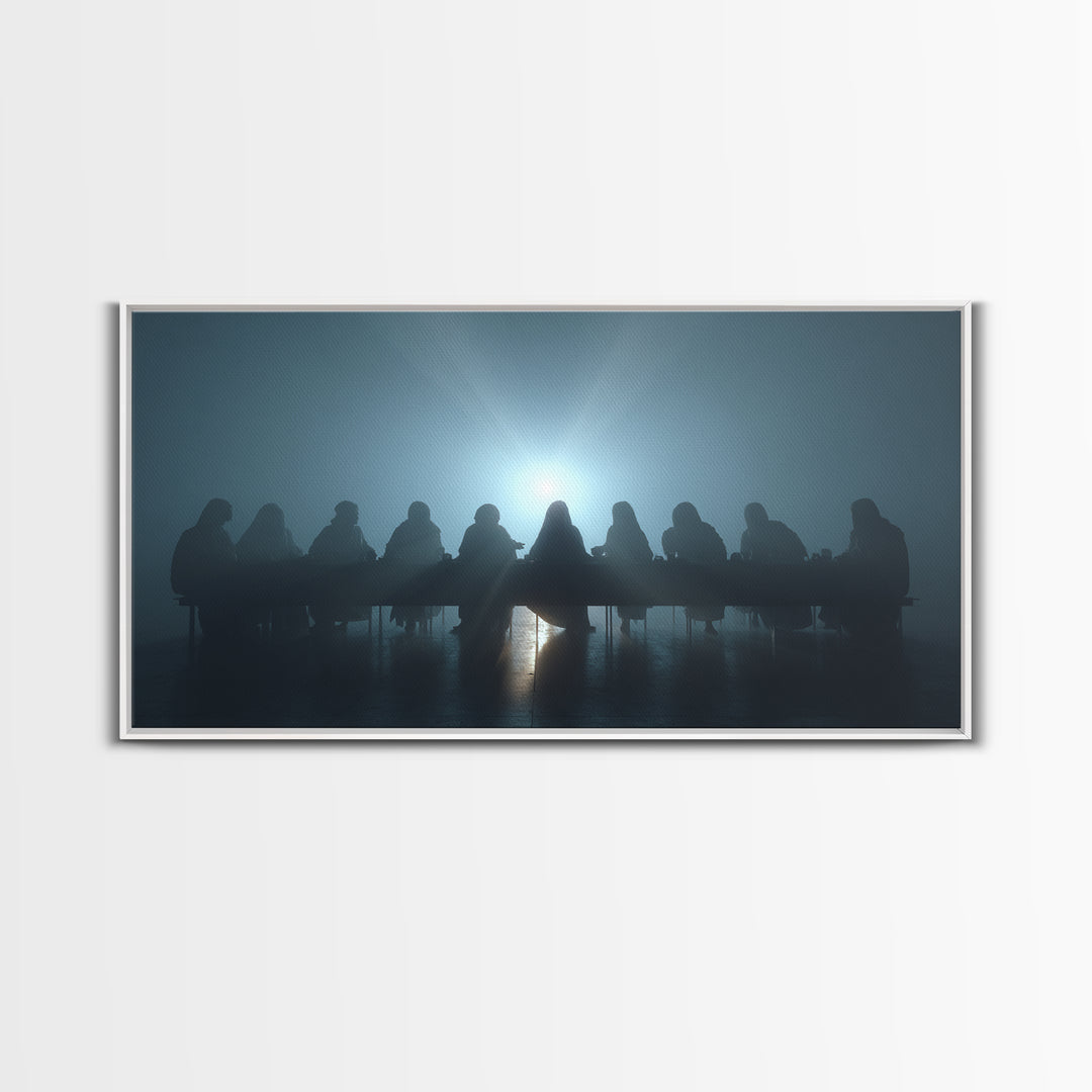 Sacred Gathering - Framed Canvas Print - Christian Wall Art - Jesus Painting - Christian Art Canvas - Christian Christmas Art