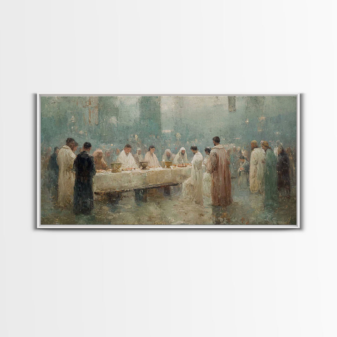 Gathered In Light | Framed Canvas Print | Christian Wall Art | Christian Art Print | Abstract Christian Art | Christian Art Canvas | Jesus
