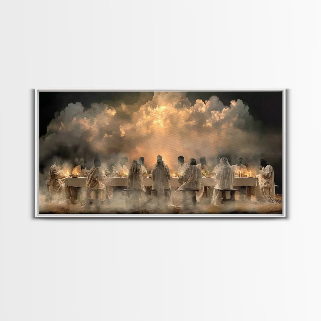 Sacred Banquet – Framed Canvas Print – Christian Art Canvas – Christian Wall Art – Vintage Christian Art – Jesus Painting – Christian Chris