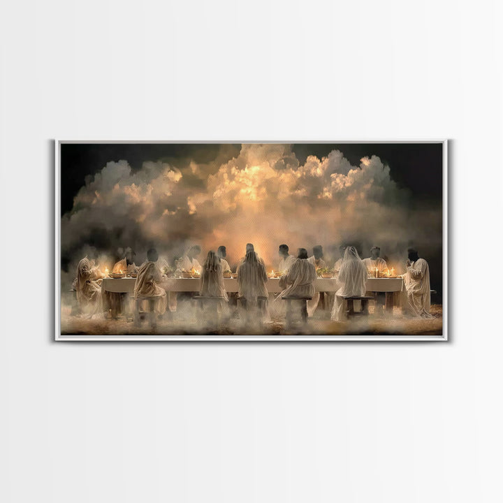 Sacred Banquet – Framed Canvas Print – Christian Art Canvas – Christian Wall Art – Vintage Christian Art – Jesus Painting – Christian Chris