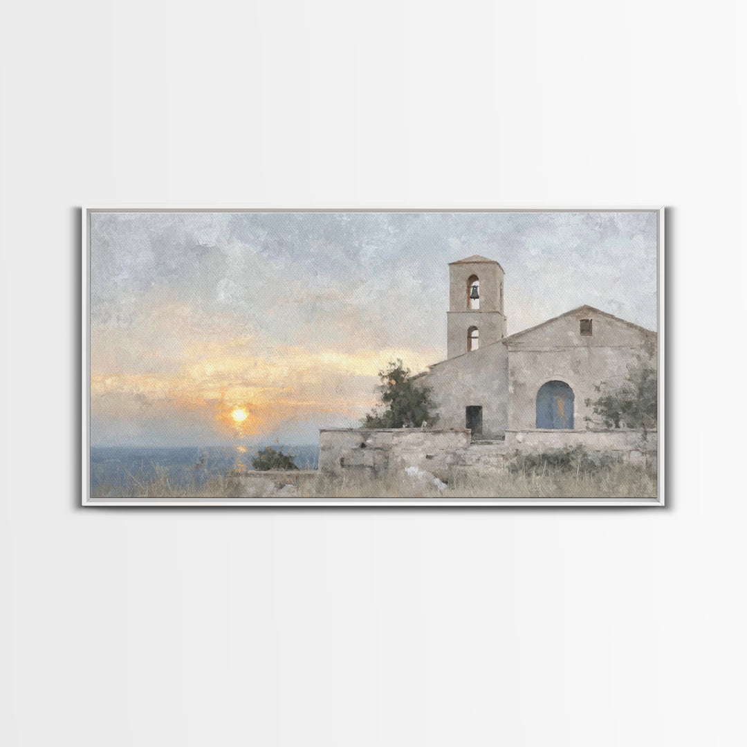 Hillside Sanctuary – Framed Canvas Print – Christian Art Canvas – Christian Wall Art – Christian Art Print – Christmas Wall Art – Unique Ch