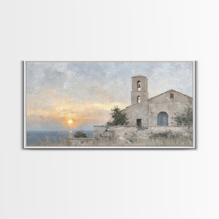 Hillside Sanctuary – Framed Canvas Print – Christian Art Canvas – Christian Wall Art – Christian Art Print – Christmas Wall Art – Unique Ch