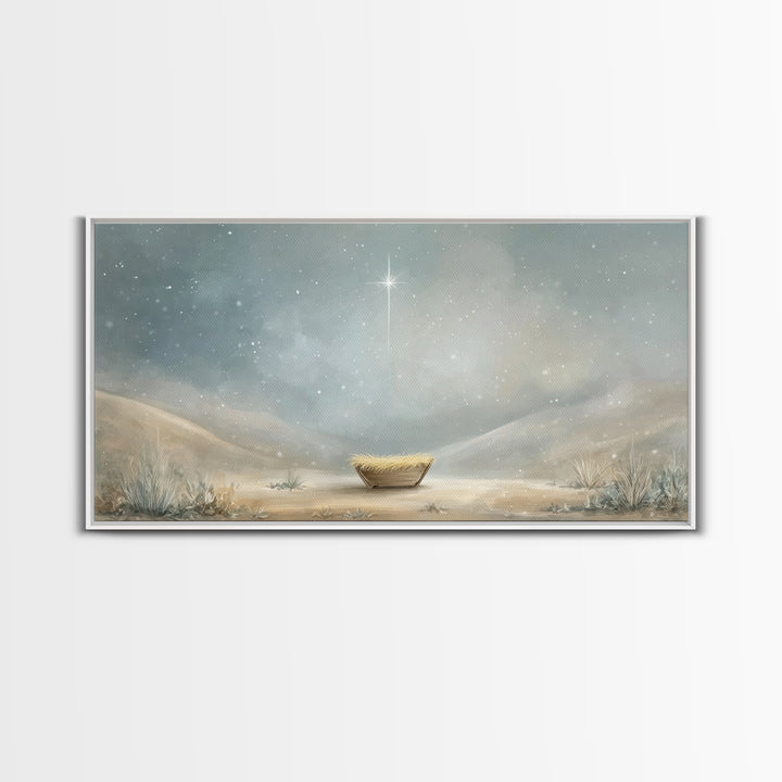 Star Of Hope – Framed Canvas Print – Christian Wall Art – Christian Art Canvas – Christmas Art – Christian Christmas Decor – Unique Christi
