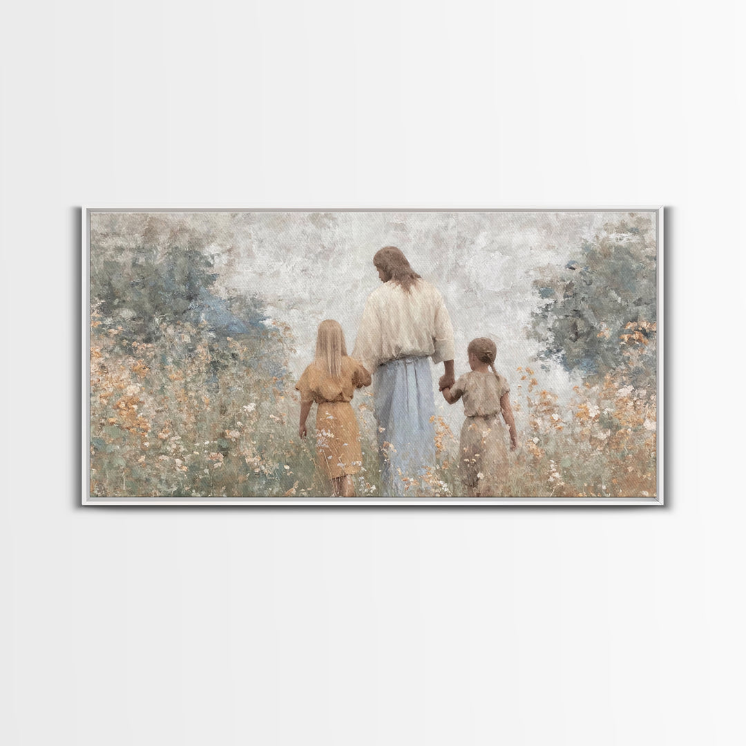 Graceful Path – Framed Canvas Print – Christian Art Canvas – Christian Wall Art – Minimalist Christian Art – Jesus Painting – Christian Art