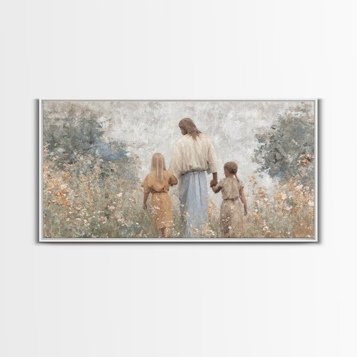 Graceful Path – Framed Canvas Print – Christian Art Canvas – Christian Wall Art – Minimalist Christian Art – Jesus Painting – Christian Art