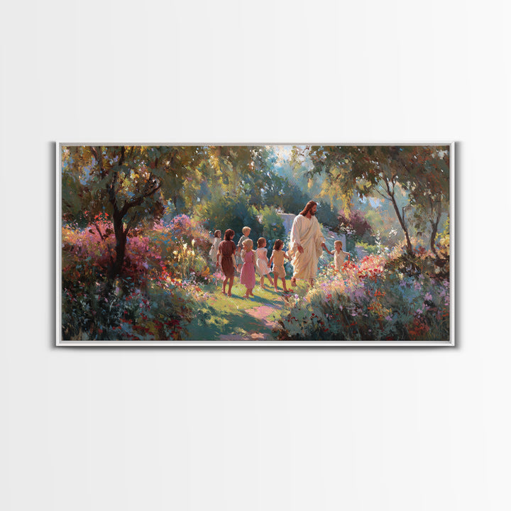 Children Of Hope | Framed Canvas Print | Christian Wall Art | Jesus Painting | Christian Art Canvas | Large Christian Art | Christian Chris