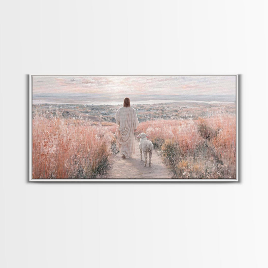 Valley Of Comfort, Framed Canvas Print, Christian Wall Art, Jesus Painting, Christian Art Canvas, Christian Decor, Christian Gift Ideas