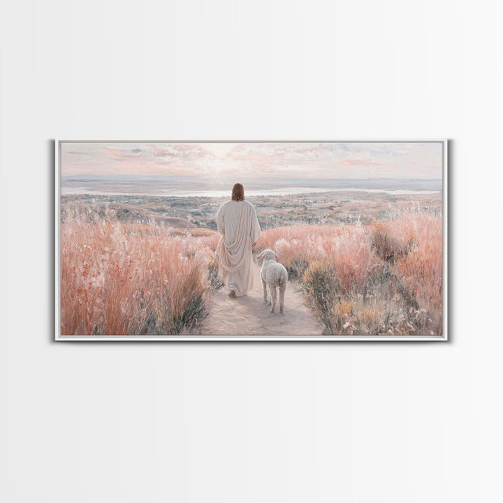 Valley Of Comfort, Framed Canvas Print, Christian Wall Art, Jesus Painting, Christian Art Canvas, Christian Decor, Christian Gift Ideas