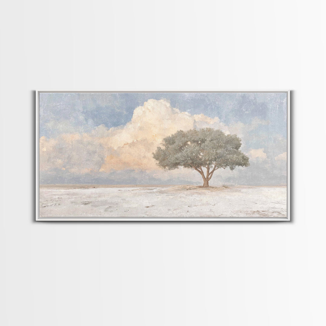 Cloudland Oak – Framed Canvas Print – Christian Art Canvas – Modern Christian Painting – Christian Wall Art – Christian Art Print – Unique