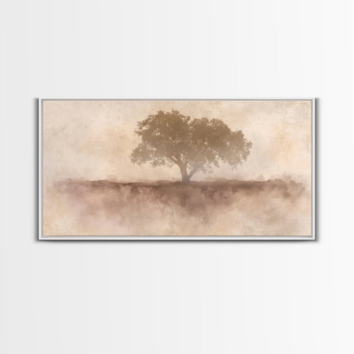 Veil Of Roots – Framed Canvas Print – Minimalist Christian Art – Christian Art Canvas – Christian Wall Art – Christian Art Gift – Subtle Ch