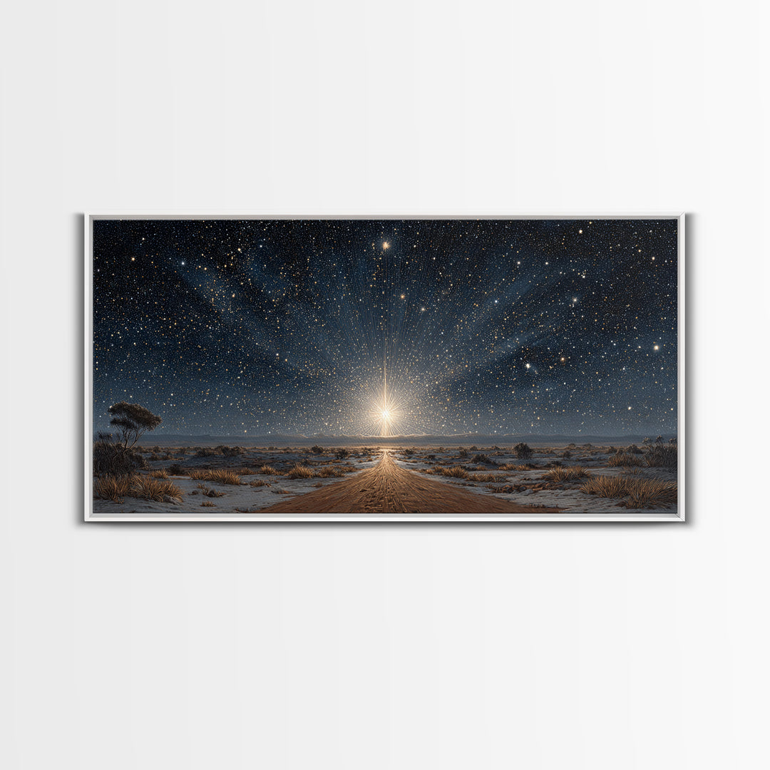 The Guiding Star – Framed Canvas Print – Christmas Art Prints – Christian Christmas Decor – Christian Wall Art – Christian Art Canvas – Chr
