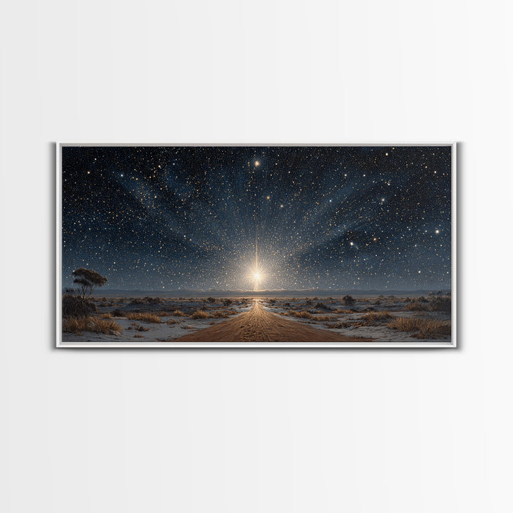 The Guiding Star – Framed Canvas Print – Christmas Art Prints – Christian Christmas Decor – Christian Wall Art – Christian Art Canvas – Chr