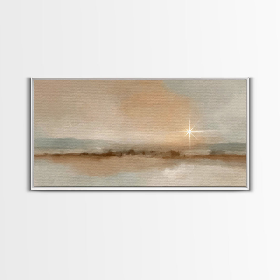 Desert Promise – Framed Canvas Print – Christmas Art – Christian Art Canvas – Jesus Painting – Christian Wall Art – Christian Christmas Dec