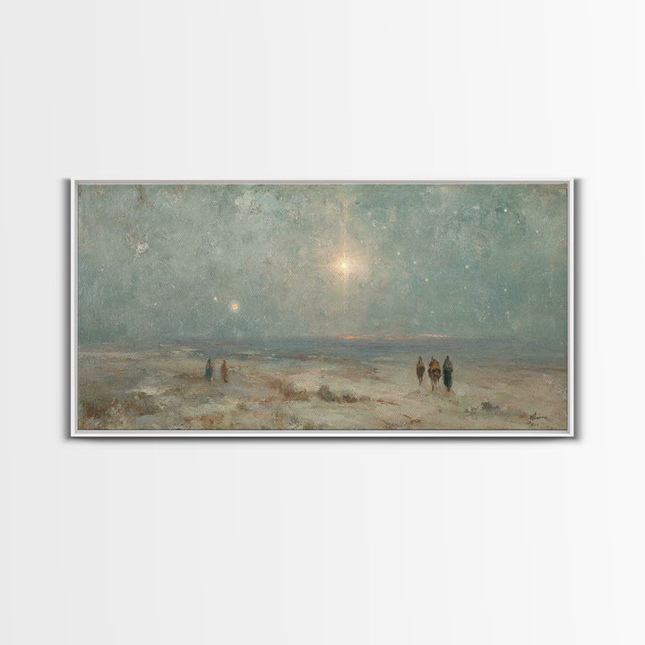 Star Of Bethlehem – Framed Canvas Print – Christian Christmas Art – Christmas Art – Christian Wall Art – Christian Art Canvas – Jesus Paint