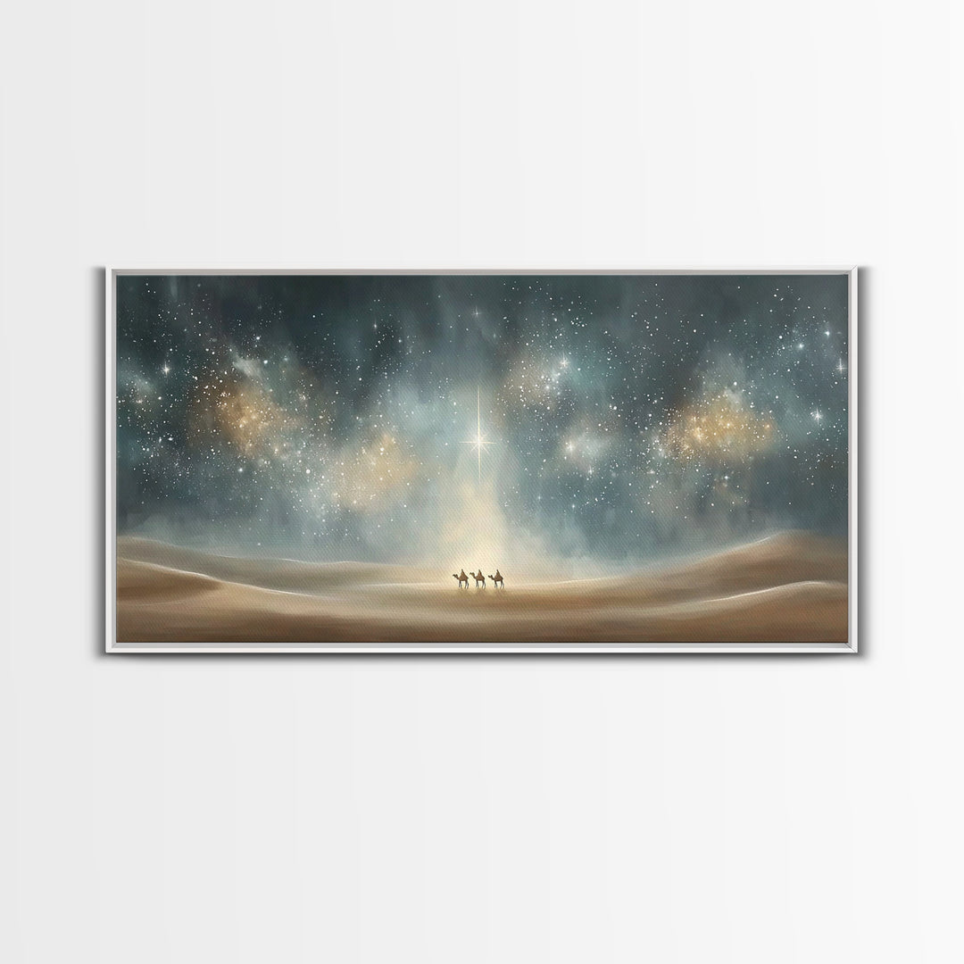 Heavenly Wonder | Framed Canvas Print | Christian Wall Art | Christian Art Canvas | Christmas Art | Christian Christmas Art | Jesus Paintin