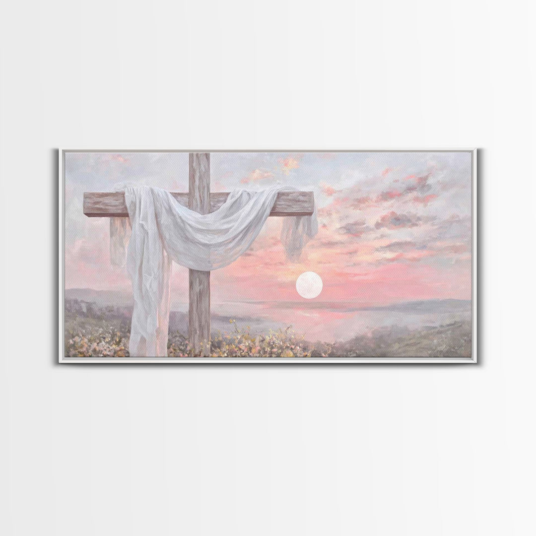 Humble Pasture – Framed Canvas Print – Christian Christmas Art – Christian Art Canvas – Vintage Christian Art – Christian Painting – Christ
