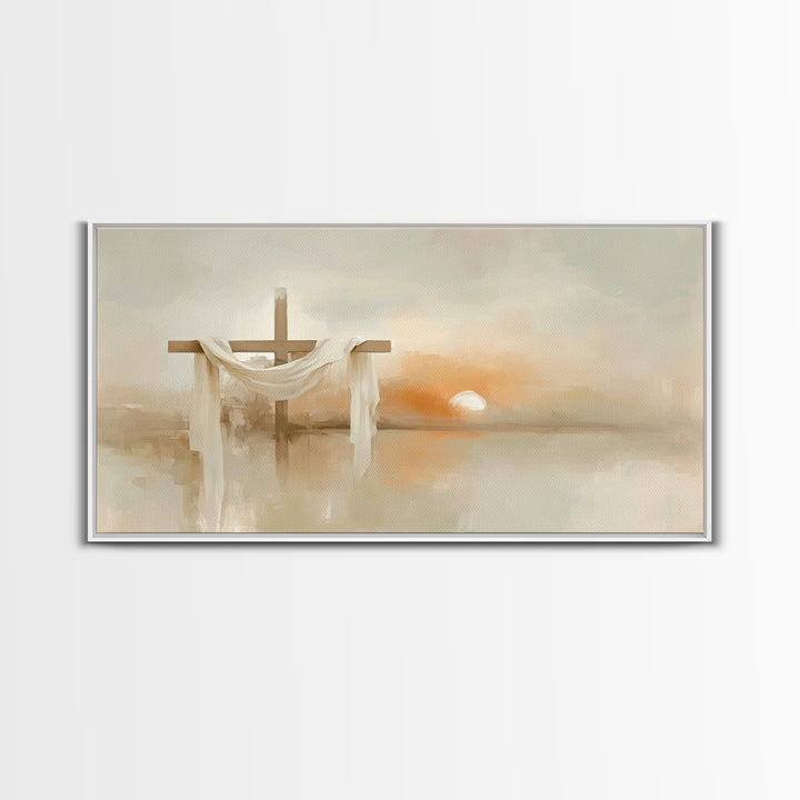 Eternal Light, Framed Canvas Print, Christian Art Canvas, Christian Wall Art, Christian Christmas Art, Minimalist Christian Art, Christian
