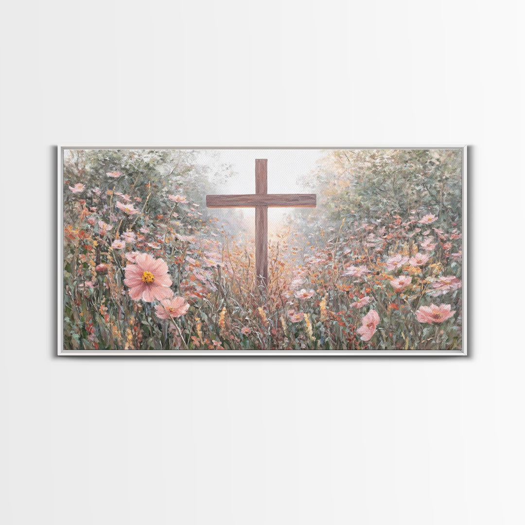 Garden Of Mercy – Framed Canvas Print – Christian Wall Art – Christian Art Painting – Christian Art Canvas – Modern Christian Art – Christi