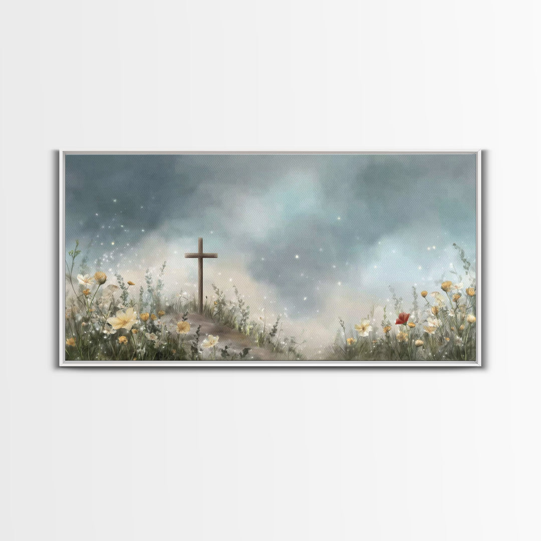 Blossoms Of Renewal | Framed Canvas Print | Christian Wall Art | Christian Art Canvas | Christian Art Prints | Christian Decoration | Moder
