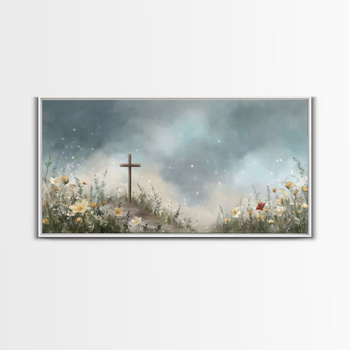 Blossoms Of Renewal | Framed Canvas Print | Christian Wall Art | Christian Art Canvas | Christian Art Prints | Christian Decoration | Moder