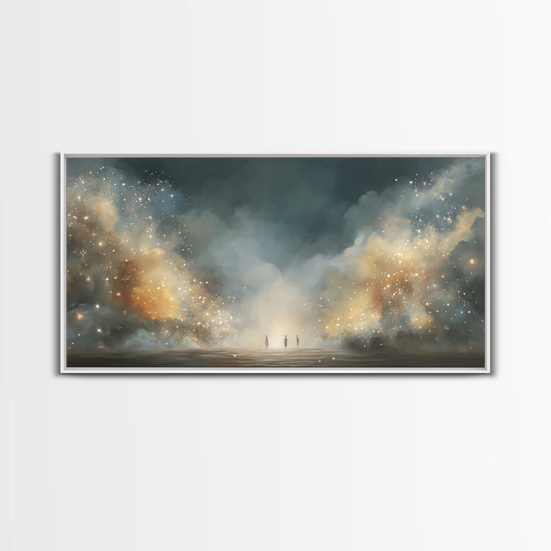 Heavenly Wonder, Framed Canvas Print, Christian Wall Art, Christian Art Canvas, Moody Christian Art, Christmas Art Prints, Christian Gift I