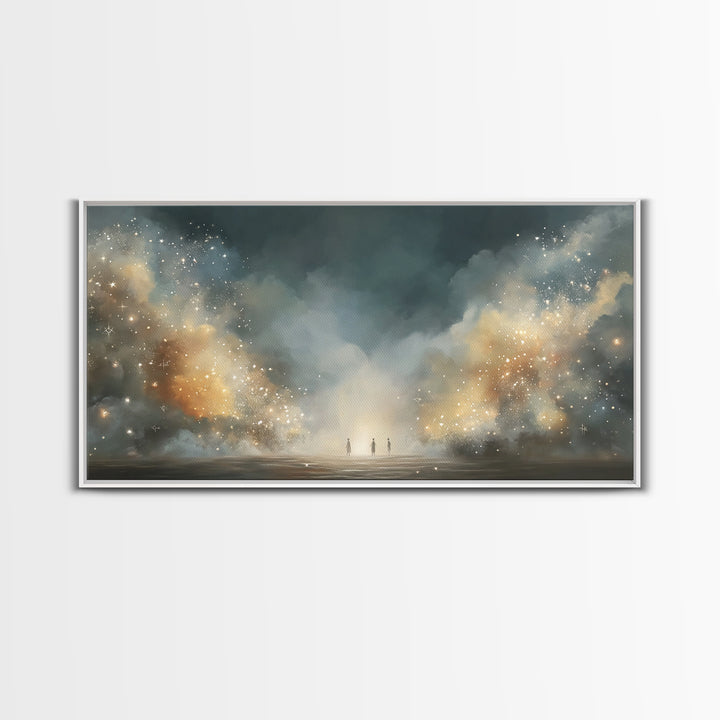 Heavenly Wonder, Framed Canvas Print, Christian Wall Art, Christian Art Canvas, Moody Christian Art, Christmas Art Prints, Christian Gift I