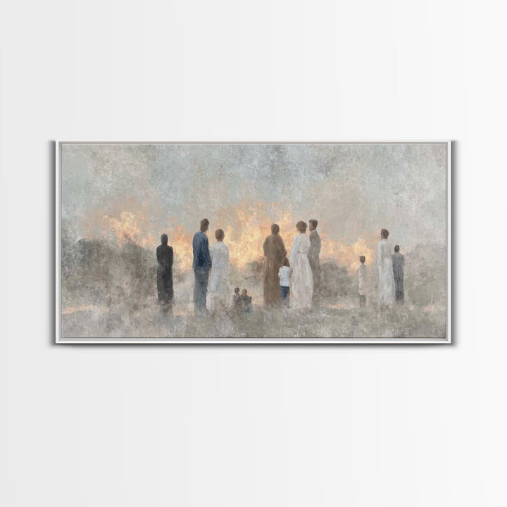 Dawn Of Hope – Framed Canvas Print – Christian Wall Art – Christian Art Work – Minimalist Christian Art – Christian Art Canvas