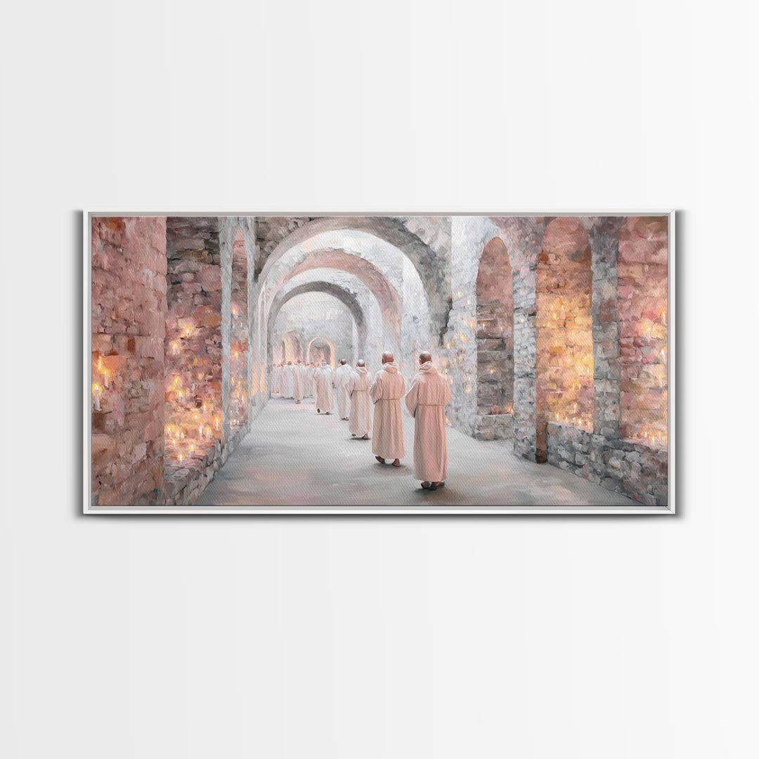 Processional Light, Framed Canvas Print, Christian Wall Art, Christian Art Canvas, Modern Christian Painting, Christian Art Work, Christian