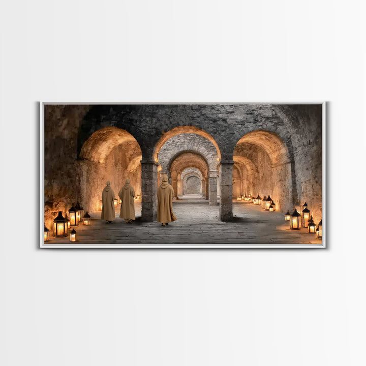 Lantern Passage, Framed Canvas Print, Christian Art Canvas, Christian Wall Art, Christian Painting, Christian Decor, Unique Christian Art,