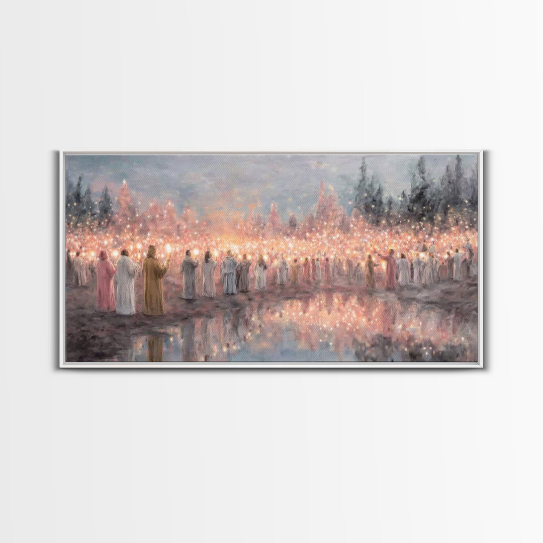 Radiant Multitude – Framed Canvas Print – Christian Art Canvas – Christian Christmas Art – Christmas Art Prints – Christian Wall Art – Mode