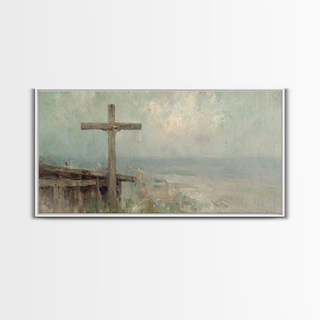 Dawn Of Mercy – Framed Canvas Print – Christian Wall Art – Christian Art Canvas – Jesus Painting – Christian Christmas Art