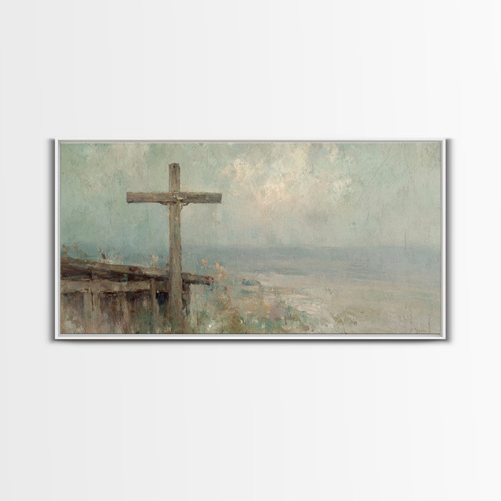 Dawn Of Mercy – Framed Canvas Print – Christian Wall Art – Christian Art Canvas – Jesus Painting – Christian Christmas Art