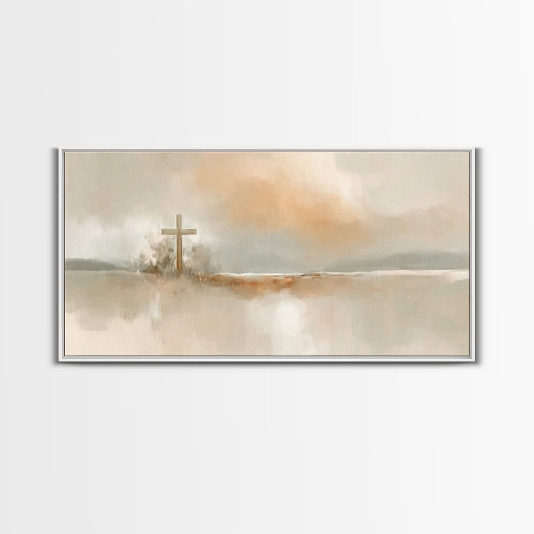 Desert Redeemer – Framed Canvas Print – Christian Wall Art – Christian Painting – Christian Christmas Art – Christian Art Print