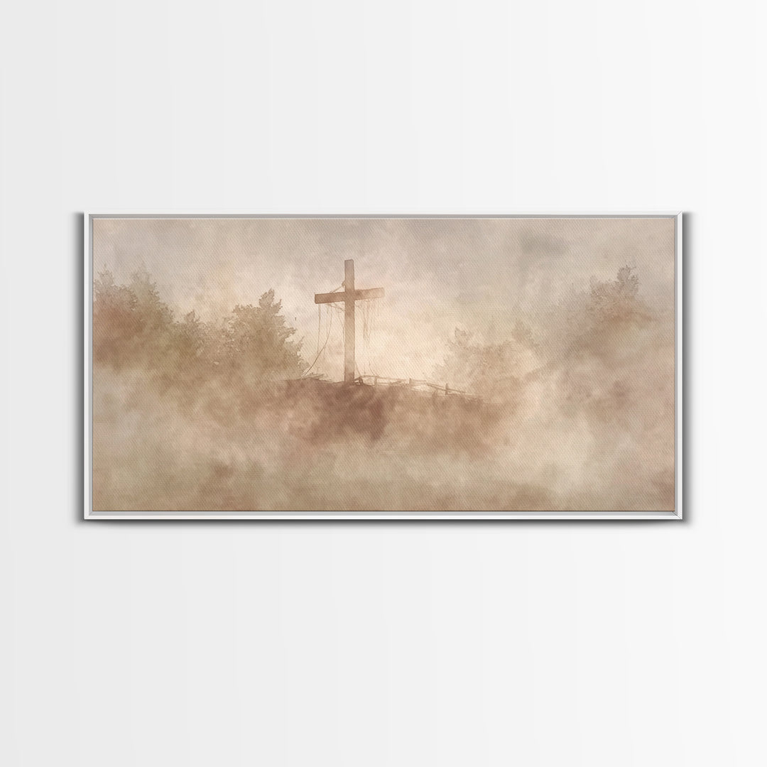 Quiet Salvation – Framed Canvas Print – Subtle Christian Art – Christian Wall Art – Christian Painting – Christian Art Canvas