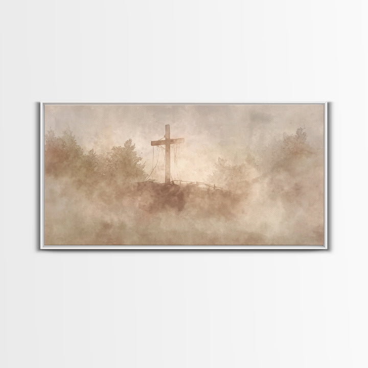Quiet Salvation – Framed Canvas Print – Subtle Christian Art – Christian Wall Art – Christian Painting – Christian Art Canvas