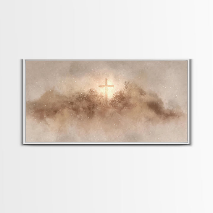 Winter Redemption – Framed Canvas Print – Christian Christmas Art – Christian Art Canvas – Christian Wall Art – Vintage Christian Art