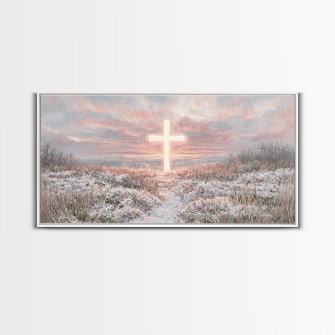 Radiant Dawn – Framed Canvas Print – Christian Christmas Art – Christian Wall Art – Christian Art Print – Modern Christian Painting