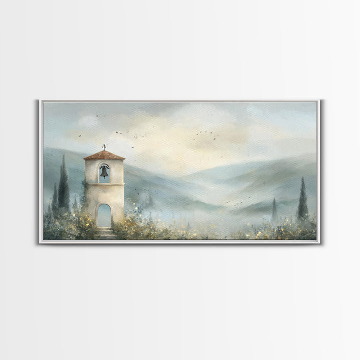 Bell Of Hope – Framed Canvas Print – Christian Decor – Christian Wall Art – Christian Art Canvas – Modern Christian Art