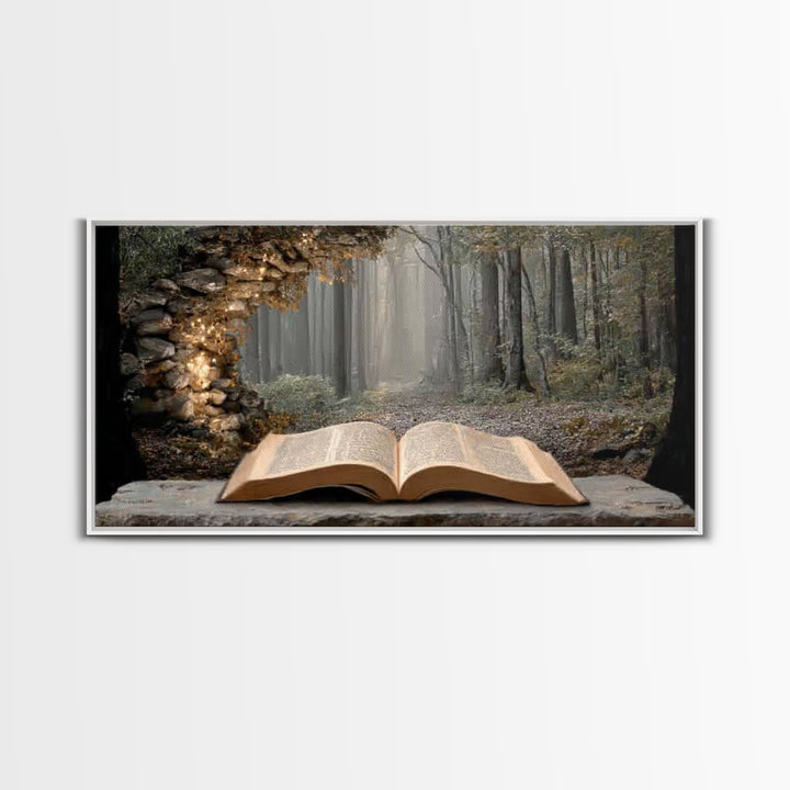 Path of Light - Framed Canvas Print - Christian Wall Art - Christian Art Canvas - Christmas Art - Christian Christmas Art - Framed Christma