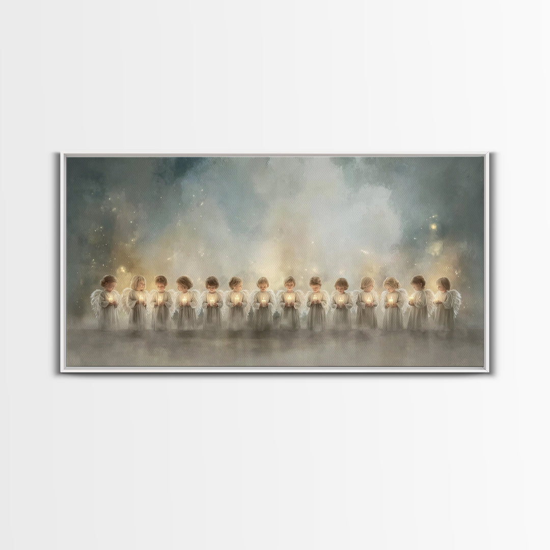 Angel Chorus - Framed Canvas Print - Christian Wall Art - Christian Art Canvas - Christmas Art - Christian Christmas Art - Christian Christ