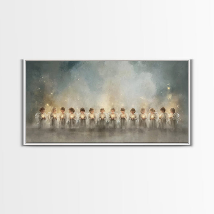 Angel Chorus - Framed Canvas Print - Christian Wall Art - Christian Art Canvas - Christmas Art - Christian Christmas Art - Christian Christ