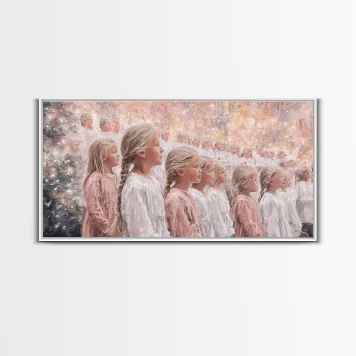 Choir Of Blessings – Framed Canvas Print – Christian Christmas Art – Christian Wall Art – Christmas Art Prints – Christian Art Canvas – Chr