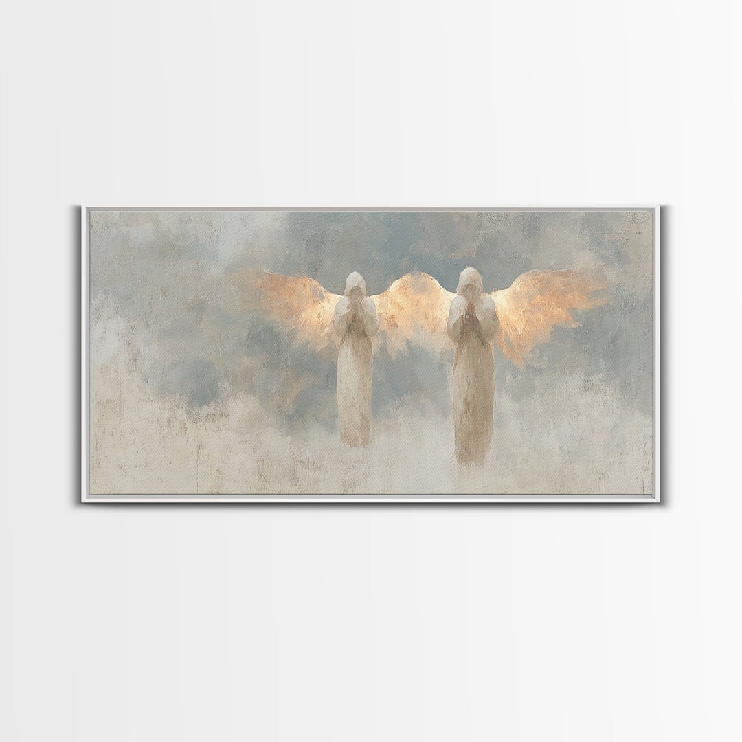 Wings Of Mercy – Framed Canvas Print – Christian Art Canvas – Abstract Christian Art – Christian Wall Art – Christian Art Gift – Minimalist