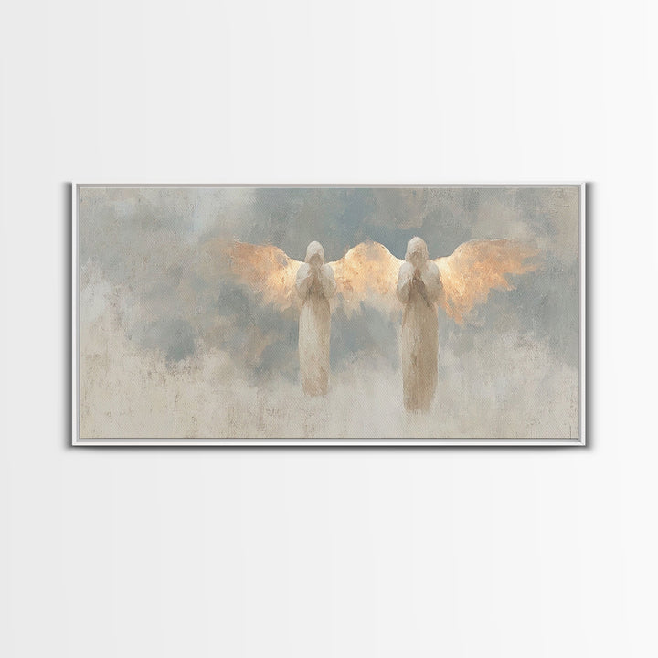 Wings Of Mercy – Framed Canvas Print – Christian Art Canvas – Abstract Christian Art – Christian Wall Art – Christian Art Gift – Minimalist