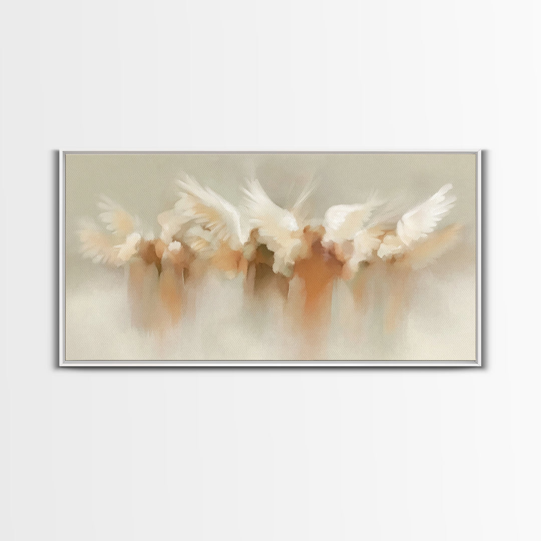 Heavenly Chorus – Framed Canvas Print – Christian Wall Art – Christian Art Canvas – Christian Christmas Decorations – Christmas Art Prints